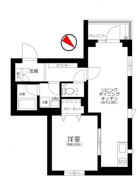 目黒３丁目マンション1階の間取り