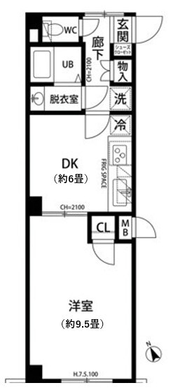 プレール代々木公園105の間取り