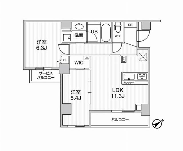 リテラス三軒茶屋サウス205の間取り