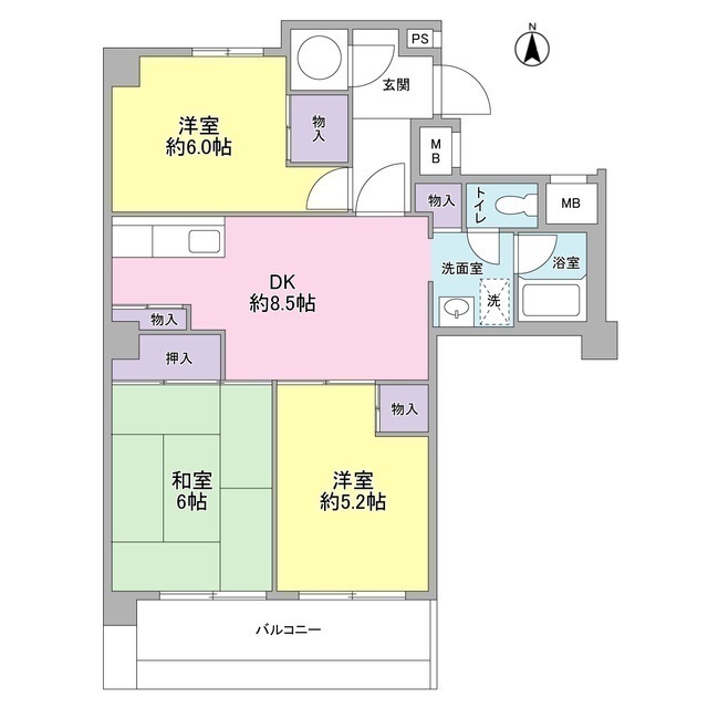 藤田ハイツ701の間取り