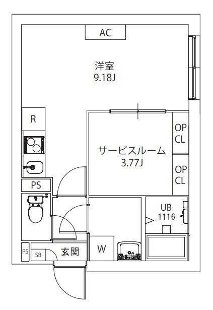 AXIA M-City武蔵小山(アクシアエムーシティ)105の間取り