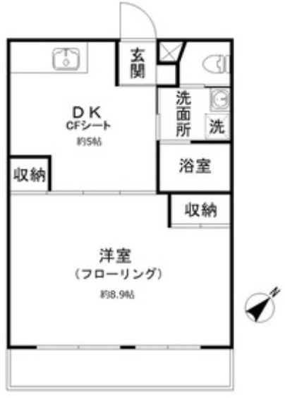 グランベル松陰102の間取り