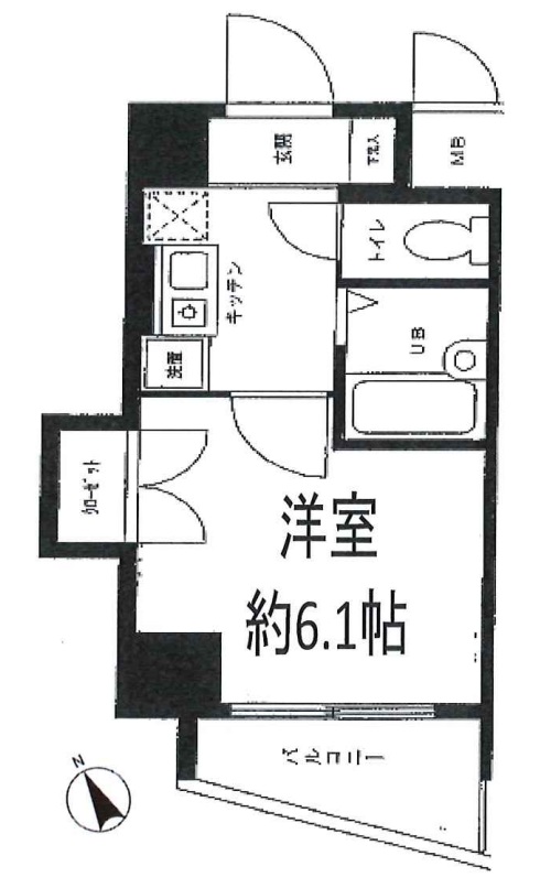 ステージファースト三宿802の間取り