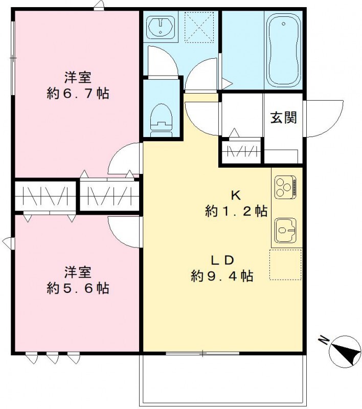 カームコートＫ301の間取り