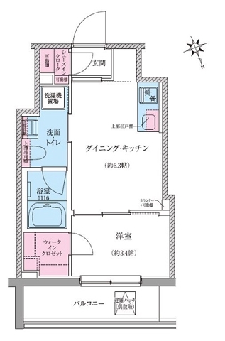 レジディア松陰神社前202の間取り