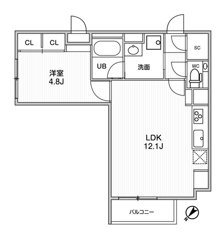 ReveResidence目黒　(レーヴレジデンス)401の間取り