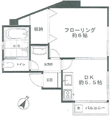 本多ハイツ401の間取り