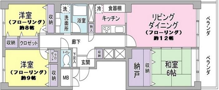 下馬ハイム1103の間取り