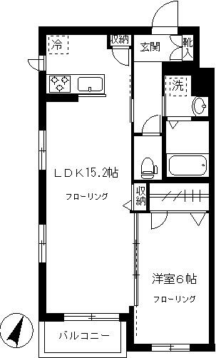 フローラ碑文谷201の間取り