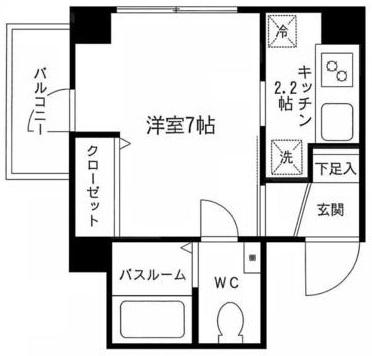 恵比寿ウエスト402の間取り