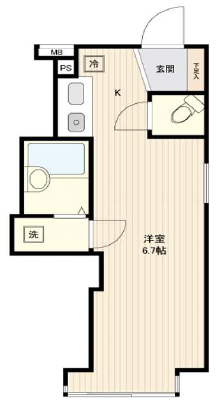 ラグジュアリーアパートメント若林CQ303の間取り