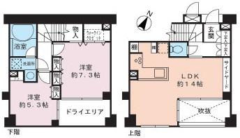 オープンレジデンス三軒茶屋SOUTHS109の間取り