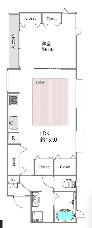 MAKI東山301の間取り