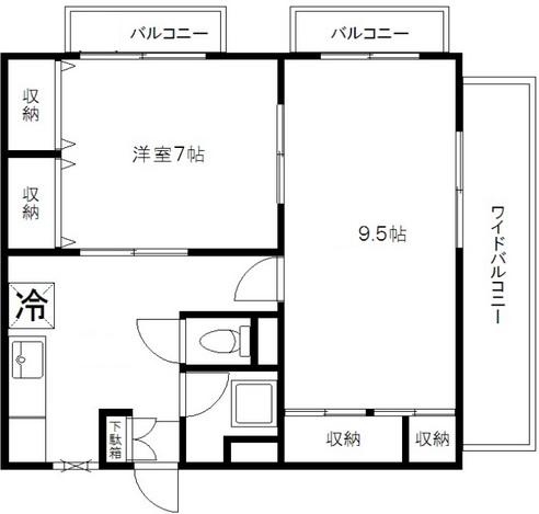 ハイネス芽吹405の間取り