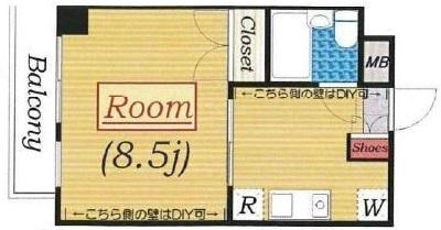 カーメル中目黒202の間取り