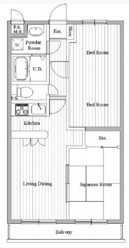 セザール第二目黒三田402の間取り