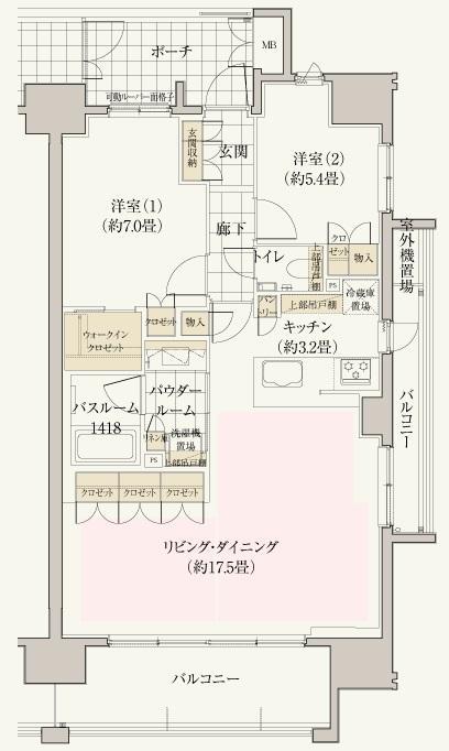 プレサンスロジェ池尻大橋804の間取り