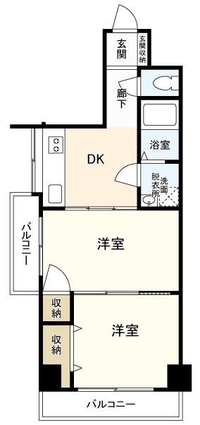 野村第2フラット401の間取り