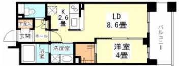 ガーデンヴィラ三軒茶屋308の間取り