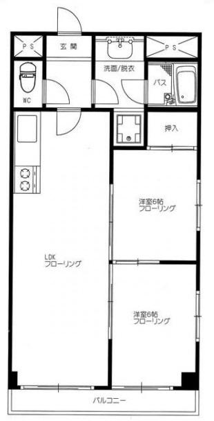 秀マンション302の間取り