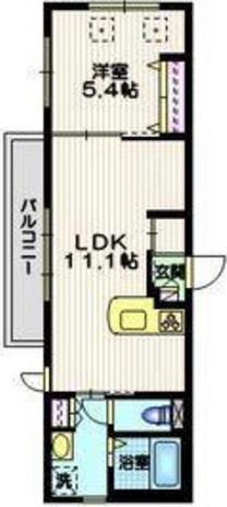 (仮称)五本木1丁目メゾン201の間取り