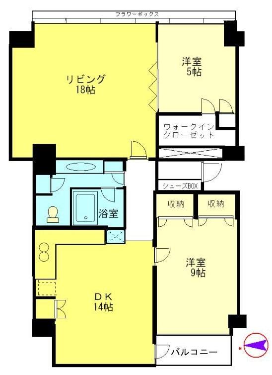 白金台シャスター2Fの間取り