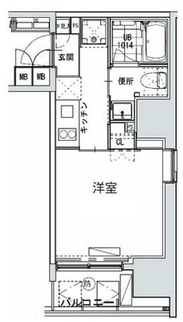 グランディオール広尾テラス(旧ベルファース広尾テラス)506の間取り