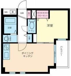 メゾンドヴィレ三軒茶屋302の間取り