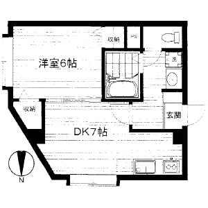 長屋マンション302の間取り