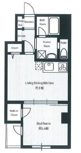 VIRGO AZABU(バルゴ麻布)304の間取り