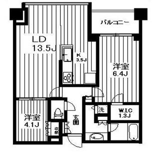 シティタワー麻布十番706の間取り