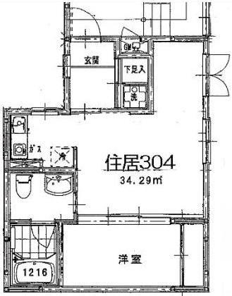 ジオ・ステージ三軒茶屋304の間取り