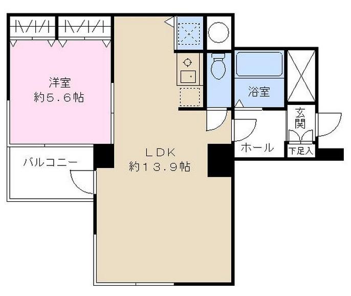 常盤松ロイアルハイツ308の間取り