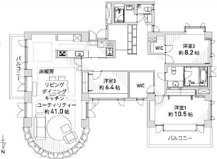 ルミアン目黒平町302の間取り