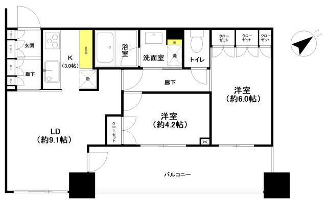パークホームズ武蔵小山(物件番号S6200)10階の間取り