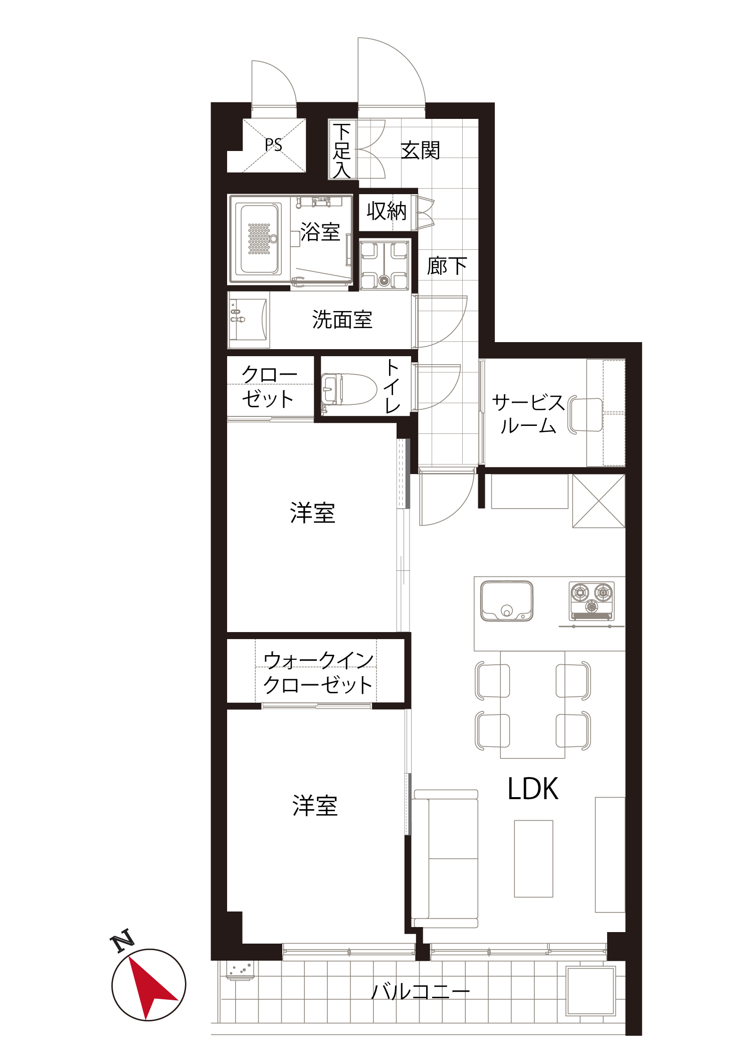 セブンスターマンション東山1004の間取り