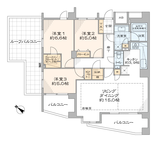 オーベル三軒茶屋dR607の間取り