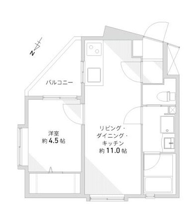 ジェイパーク恵比寿弐番館304の間取り