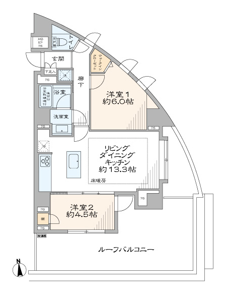 グラーサ西麻布1001の間取り