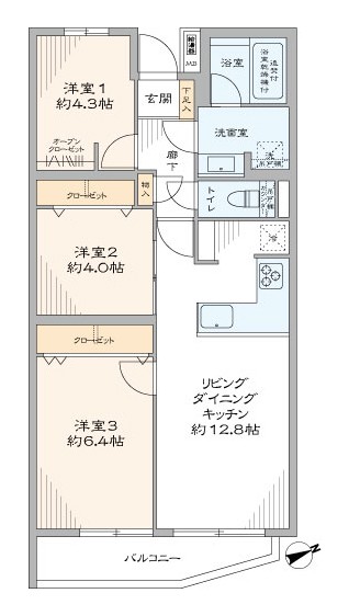 レジオン祐天寺202の間取り