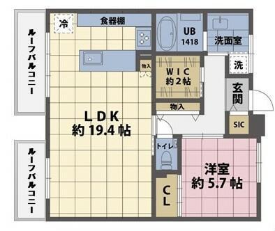 ジェイシティ幡ヶ谷4Fの間取り