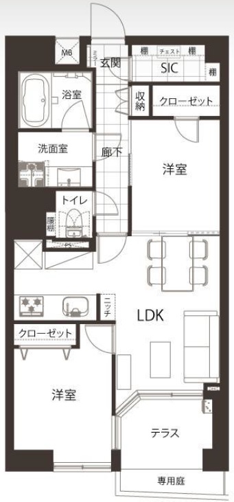 ダイナシティ南阿佐ヶ谷103の間取り