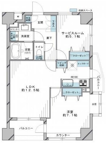 カインドステージ高輪台303の間取り