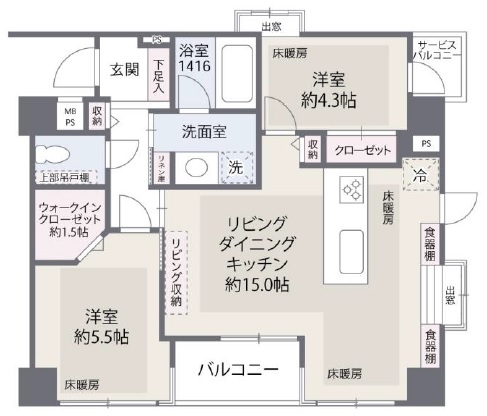 ナビウス目黒2Fの間取り