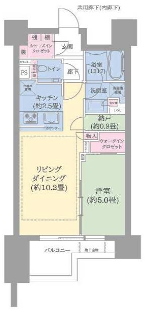 シティハウス中目黒ステーションコート11Fの間取り