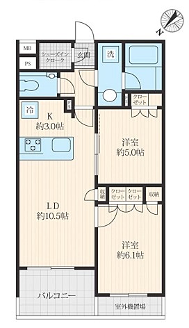 ヴェレーナ祐天寺207の間取り