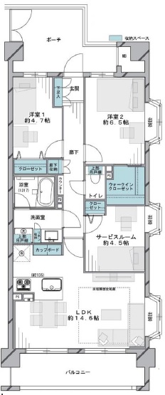 ファミール池尻大橋703の間取り