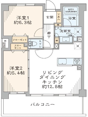 びゅうパルク笹塚504の間取り