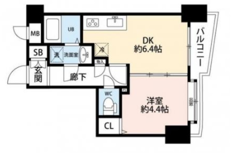 ヴィサージュ池尻１階の間取り