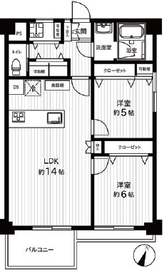 日米ビル6階の間取り